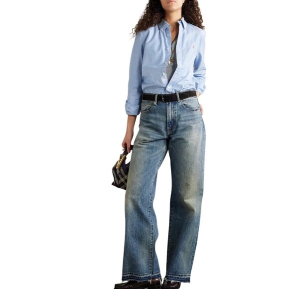 Ralph Lauren Light Blue Cotton Oxford Button Down With Jockey Logo - Picture 2 of 8